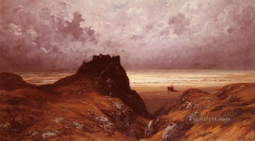  gustav lienzo - Castillo en la isla de Skye paisaje Gustave Dore